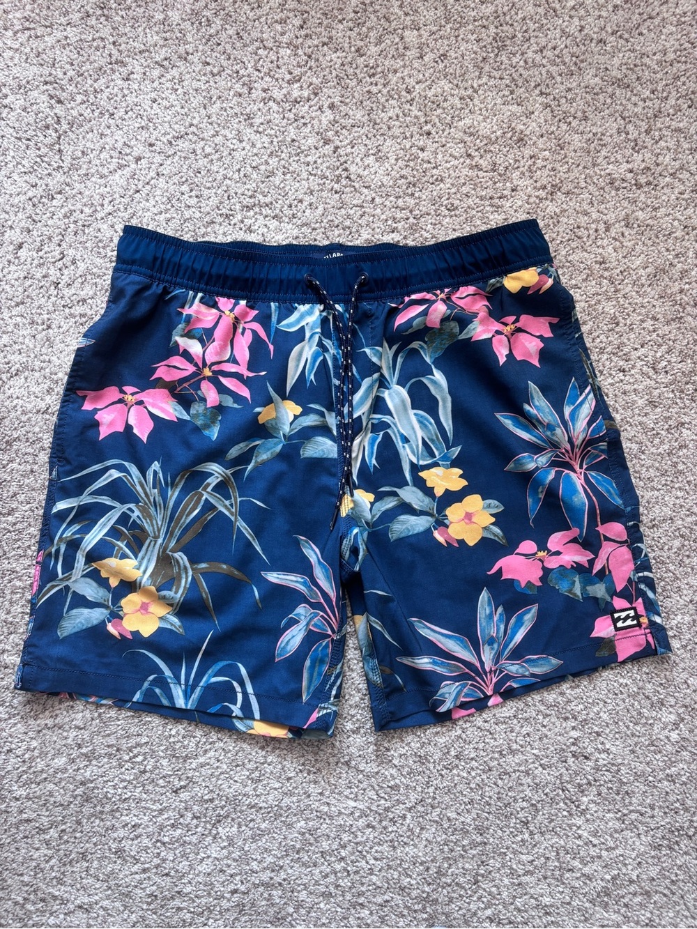 Billabong Recycler Sundays Airlite Board Shorts Mens Navy Floral Swim Trunks M